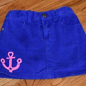 STRIPES & ANCHOR Royal Blue Anchor Skort sz 4 VGUC